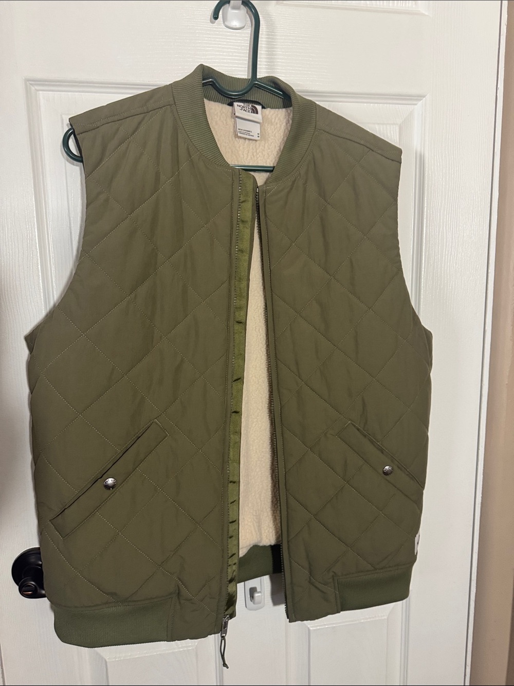 The North Face Olive Green Quilted Men’s Vest
